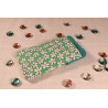Etui fleuri vert