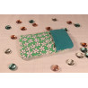 Etui fleuri vert