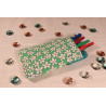 Etui fleuri vert