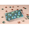 Etui fleuri bleu