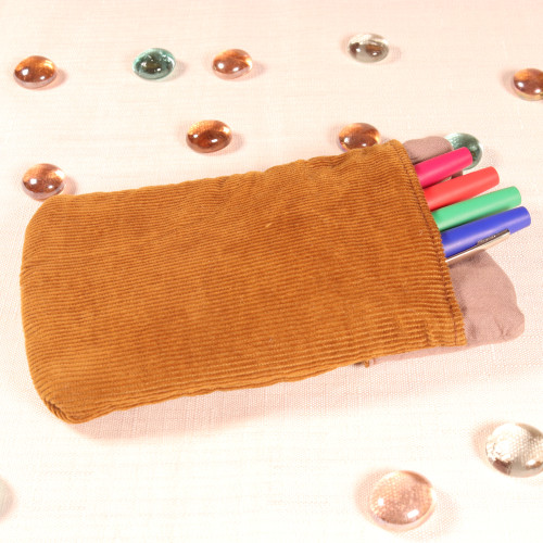 Etui velours marron