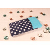 Etui à pois bleus