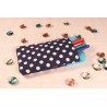 Etui à pois bleus