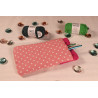 Etui à pois roses