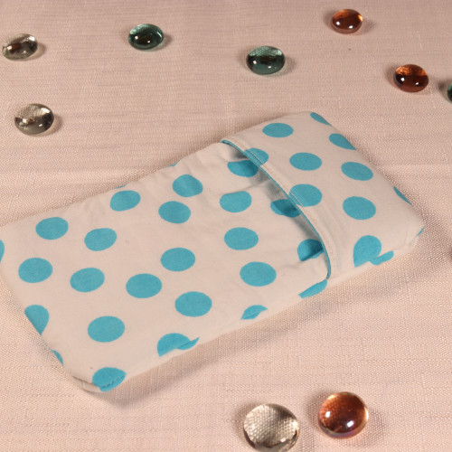 Etui à pois bleus