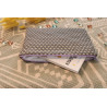Pochette rembourrée grand format – 23x19 cm – tissu upcyclé