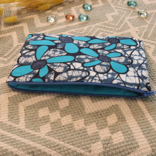 Pochette moyen format – 18x13 cm – tissu upcyclé