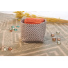 10 cotons en éponge bambou réutilisable et son panier motif étoile