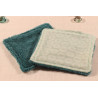 10 cotons en éponge bambou réutilisable et son panier motif soleil