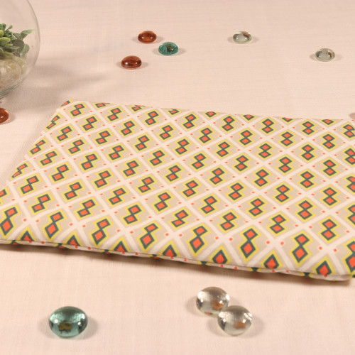 Pochette rembourrée grand format – 23x19 cm – tissu upcyclé