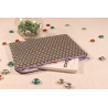 Pochette rembourrée grand format – 23x19 cm – tissu upcyclé