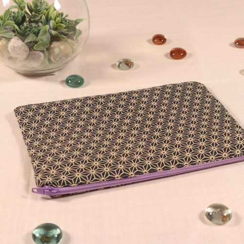 Pochette moyen format – 18x13 cm – tissu upcyclé