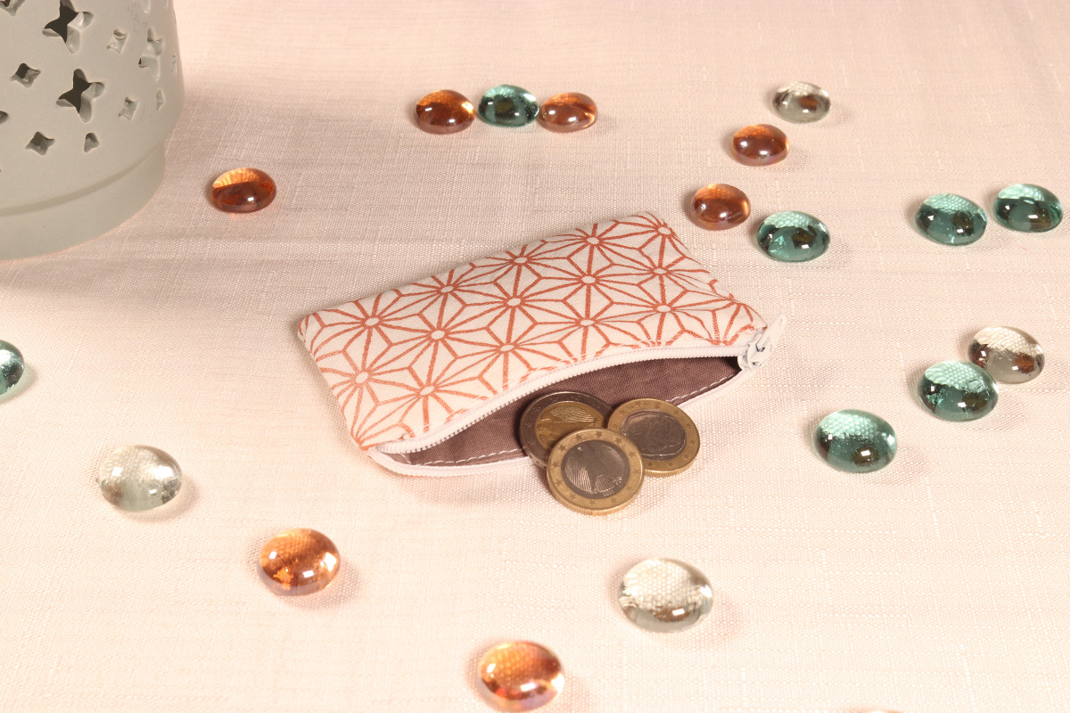 Porte-monnaie – 11x7 cm – tissu upcyclé