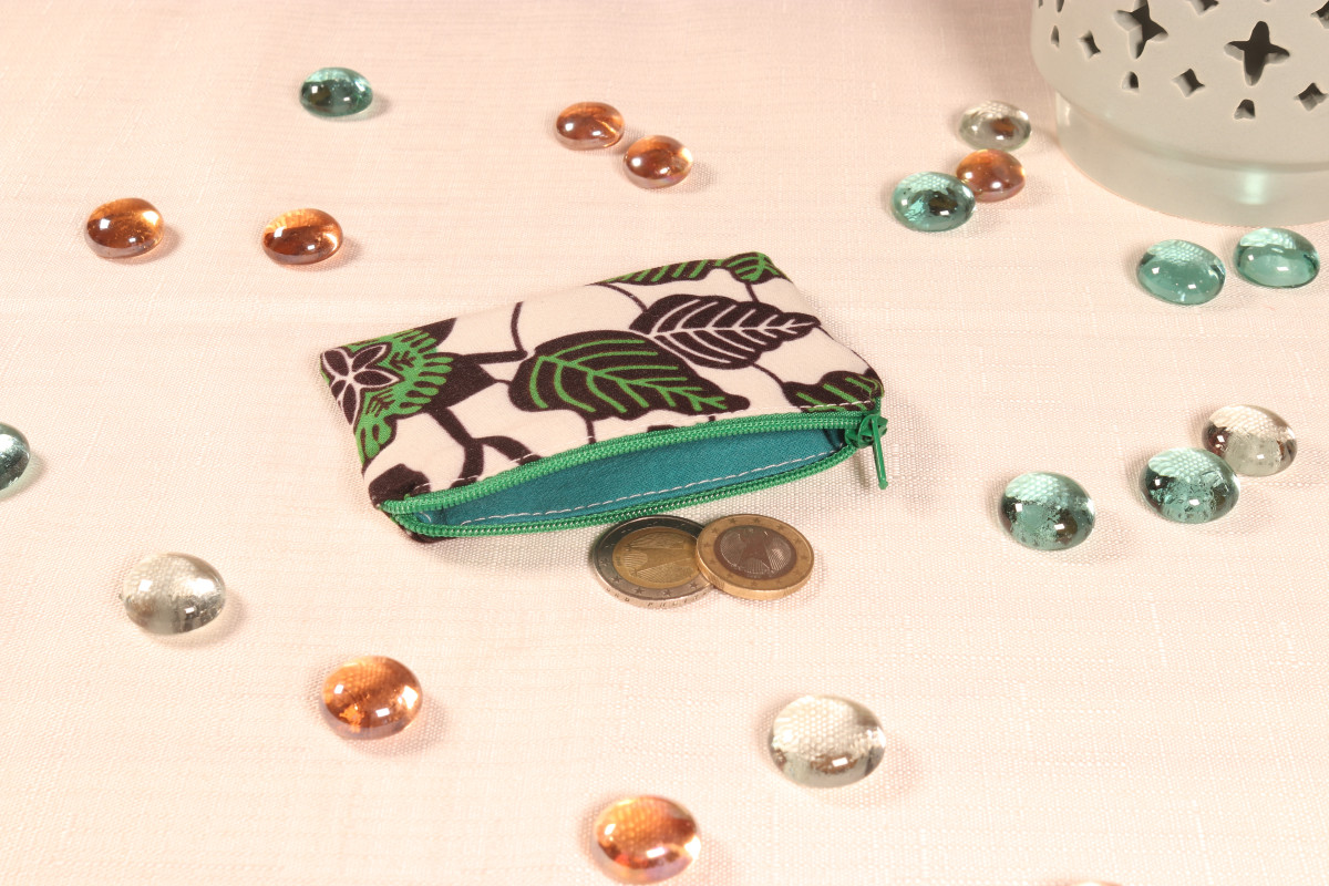 Porte-monnaie – 11x7 cm – tissu upcyclé
