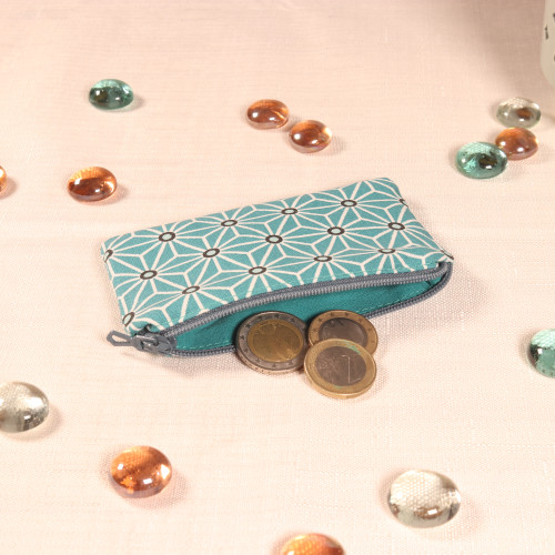 Porte-monnaie – 11x7 cm – tissu upcyclé