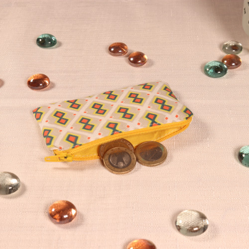 Porte-monnaie – 11x7 cm – tissu upcyclé