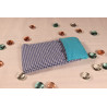Etui à carreaux bleus