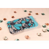 Etui à fleurs bleues