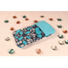 Etui à fleurs bleues