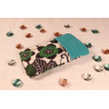 Etui à fleurs vertes