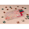 Etui fleuri rose